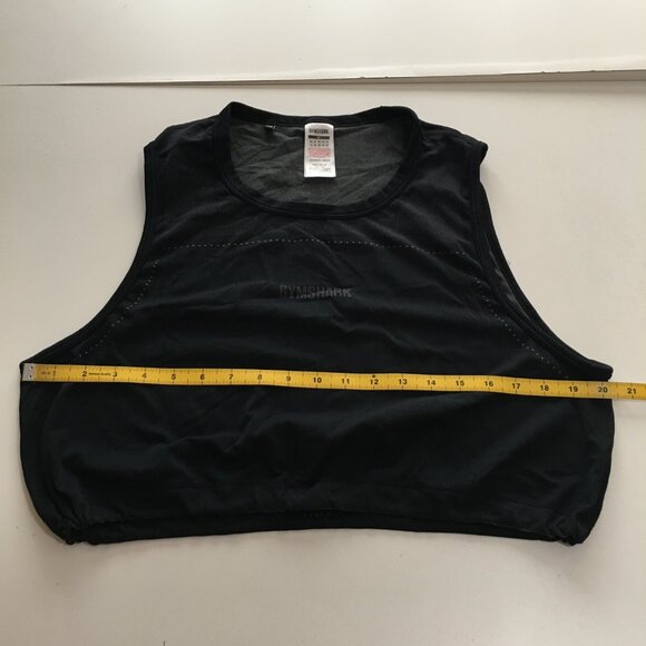 Gymshark Cropped Activewear Tank Top Black Size XL - Picture 6 of 7